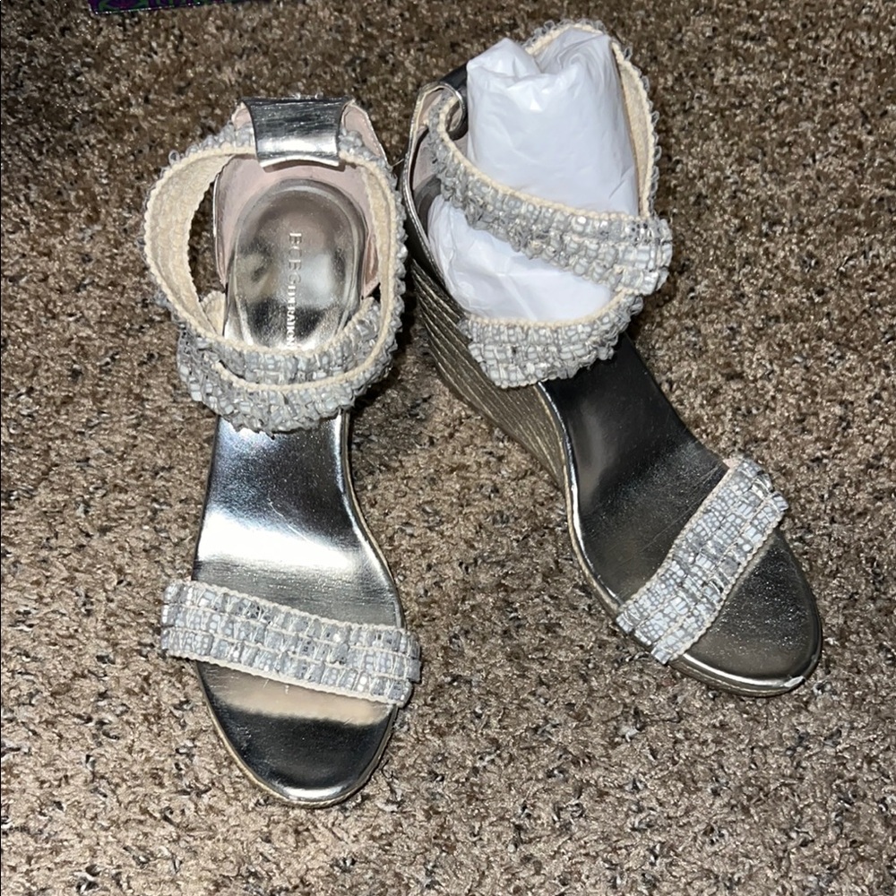 Elegant Silver Women's Heels